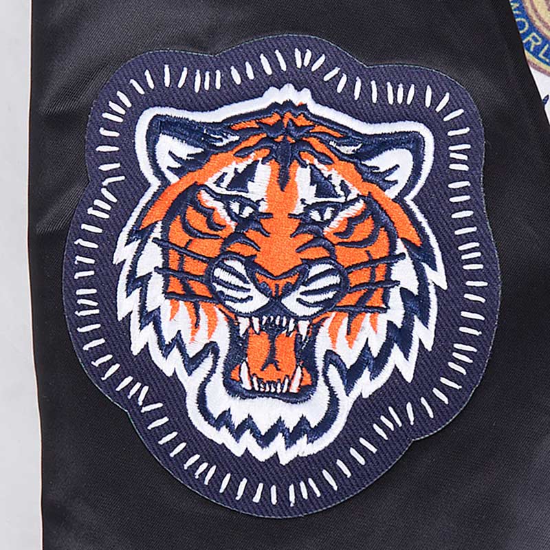 Detroit Tigers Diy Pick Stitch Classic Rib Satin Jacket - Image 6