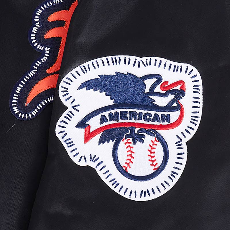 Detroit Tigers Diy Pick Stitch Classic Rib Satin Jacket - Image 9