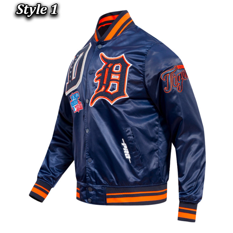 Detroit Tigers Mashup Classic Rib Satin Jacket - Image 5