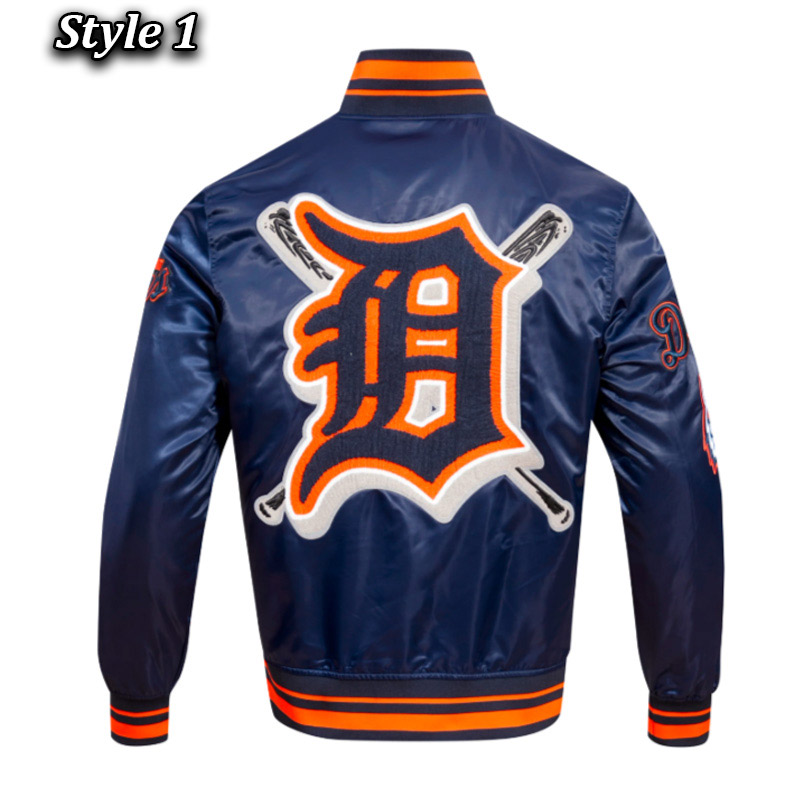 Detroit Tigers Mashup Classic Rib Satin Jacket - Image 3