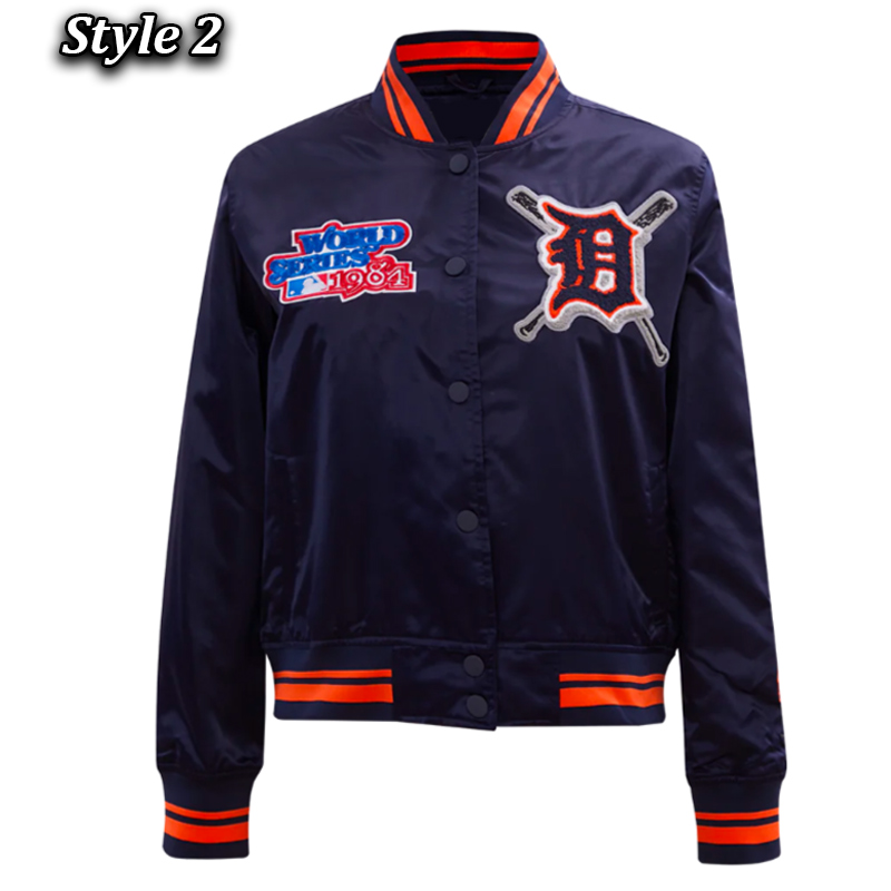 Detroit Tigers Mashup Classic Rib Satin Jacket - Image 2
