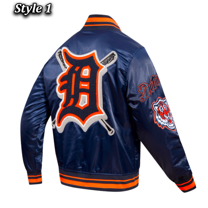Detroit Tigers Mashup Classic Rib Satin Jacket - Image 7