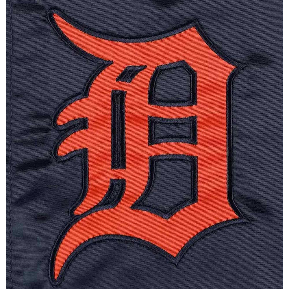 Detroit Tigers Midfield Varsity Navy Satin Jacket - Image 4