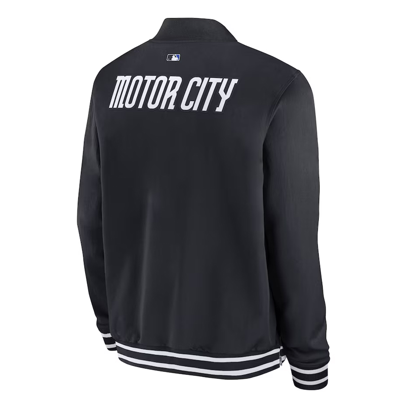 Detroit Tigers Motor City Black Bomber Full-Zip Jacket - Image 2