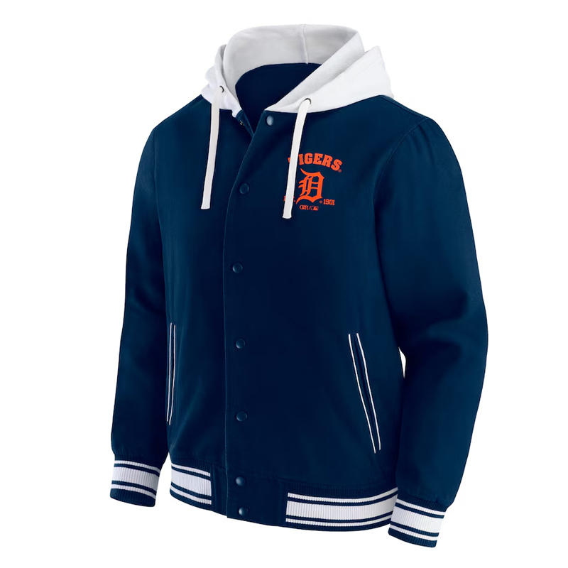 Detroit Tigers Navy Cotton Hooded Jacket