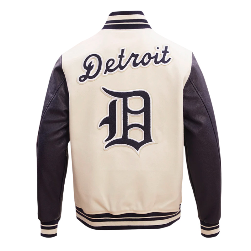 Retro Detroit Tigers Classic Rib Varsity Jacket - Image 4