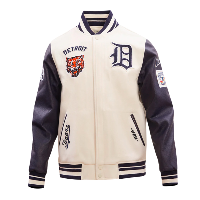 Retro Detroit Tigers Classic Rib Varsity Jacket - Image 2