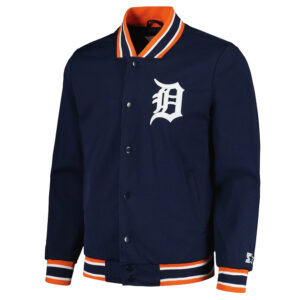 Secret Weapon Detroit Tigers Navy Satin Jacket