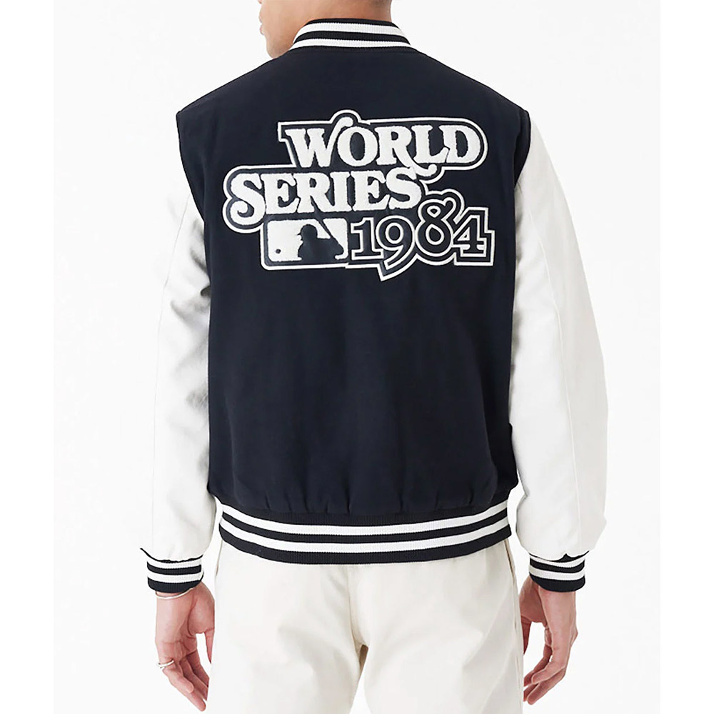 Detroit Tigers World Series 1984 Black Varsity Jacket - Image 2