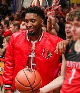 Donovan Mitchell Louisville Cardinals Red Satin Jacket