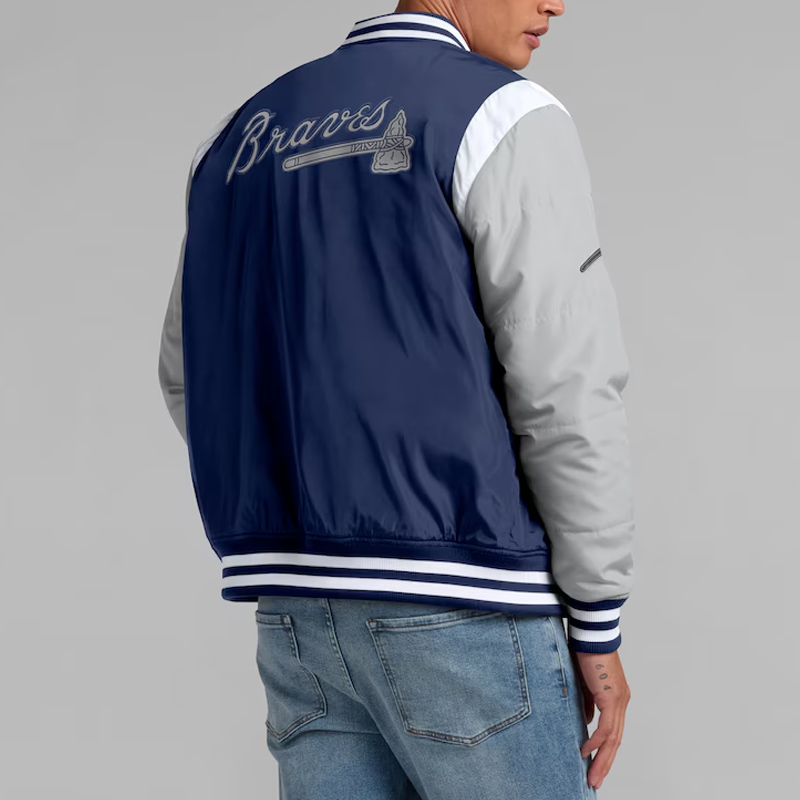 Elements Elite Atlanta Braves Navy Jacket - Image 5