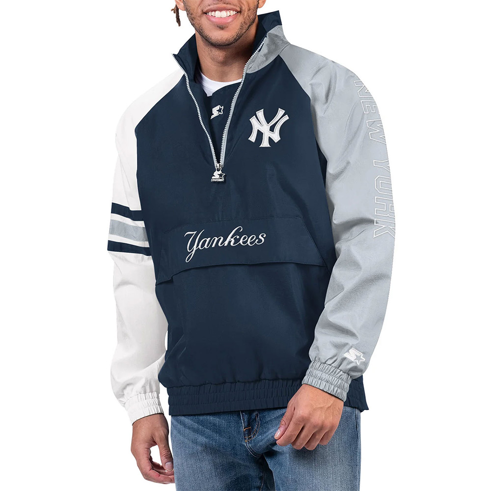 NY Yankees Elite Half Zip Pullover Jacket