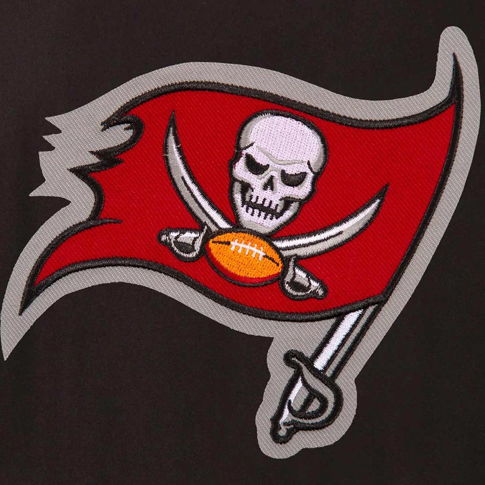 Tampa Bay Buccaneers Varsity Embroidered Black Jacket - Image 2