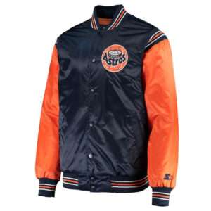 Enforce Houston Astros Navy/Orange Varsity Satin Jacket