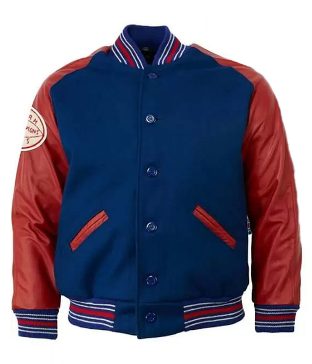 NY Giants Evan Engram Varsity Red and Blue Jacket