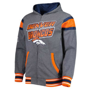 Gray Denver Broncos Extreme Hoodie