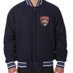 Varsity Florida Panthers Navy Blue Wool Jacket