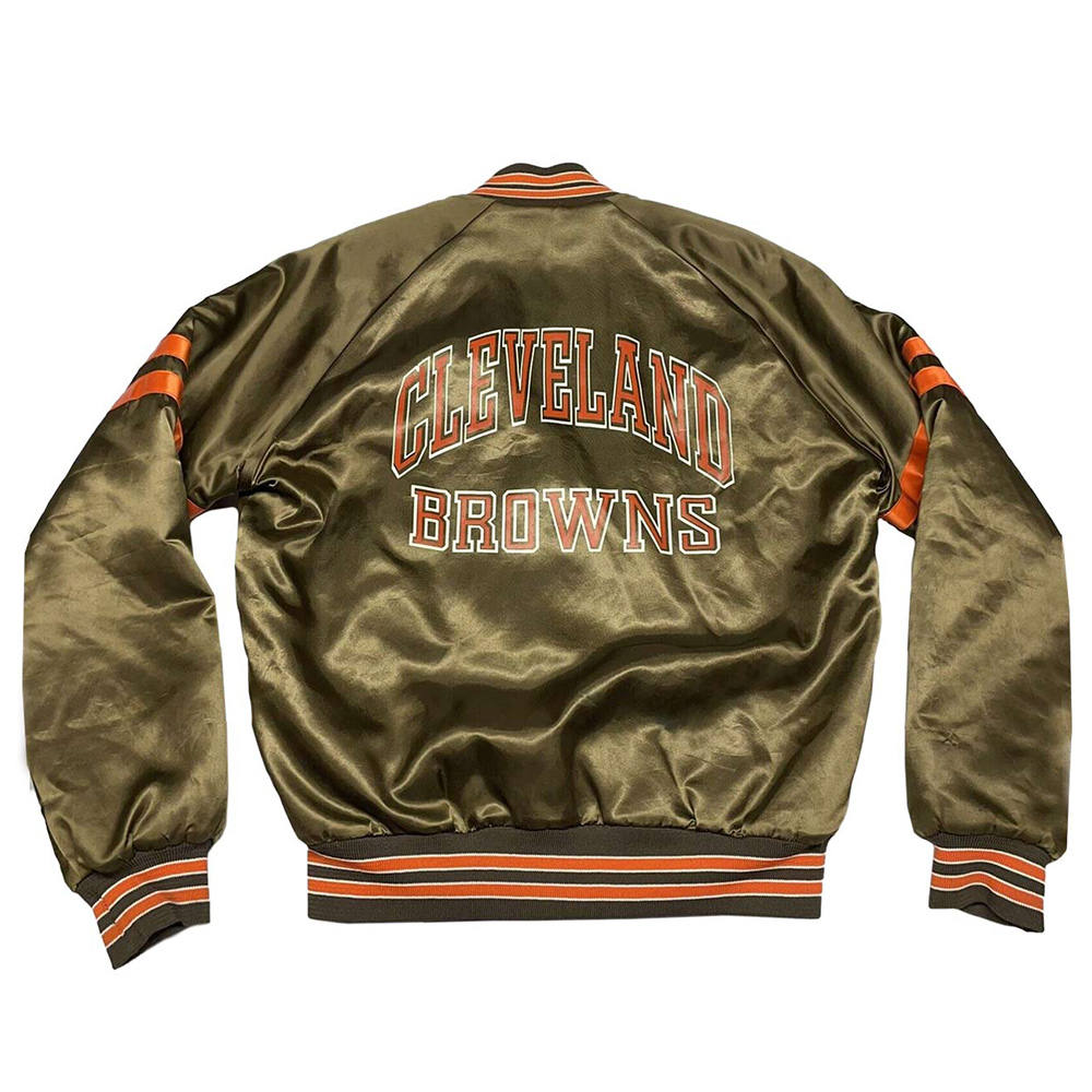 Football Cleveland Browns Vintage Satin Jacket - Image 2