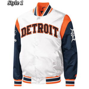 Detroit Tigers Force Play Varsity Satin Jacket