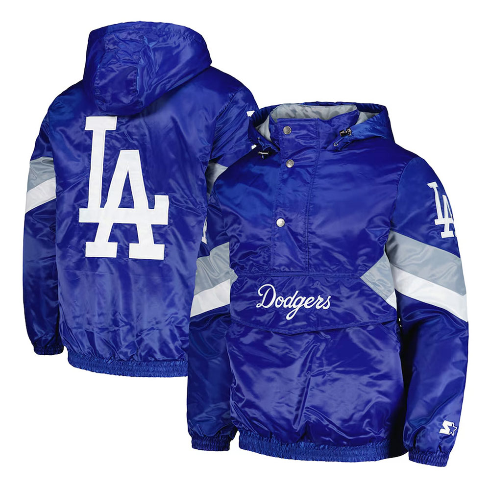 Force Play II LA Dodgers Hoodie Half-Zip Jacket - Image 3