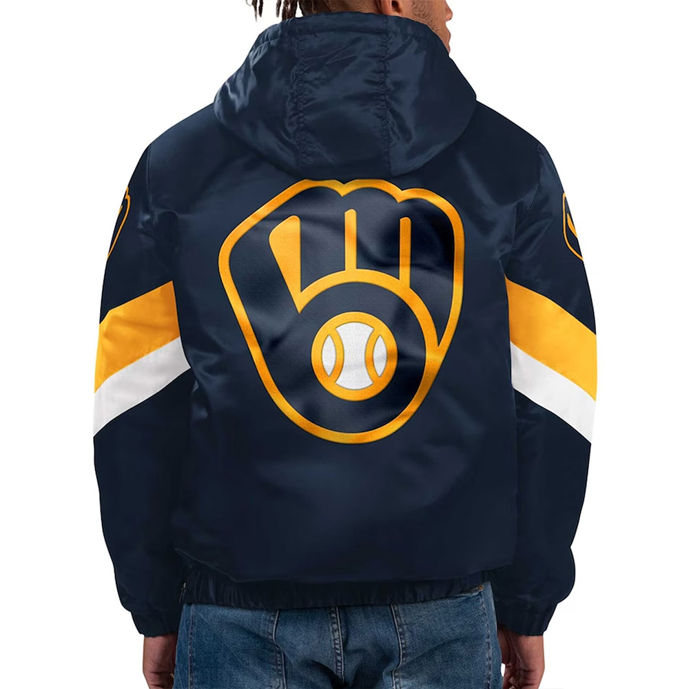 Force Play II Milwaukee Brewers Hoodie Half-Zip Jacket - Image 2