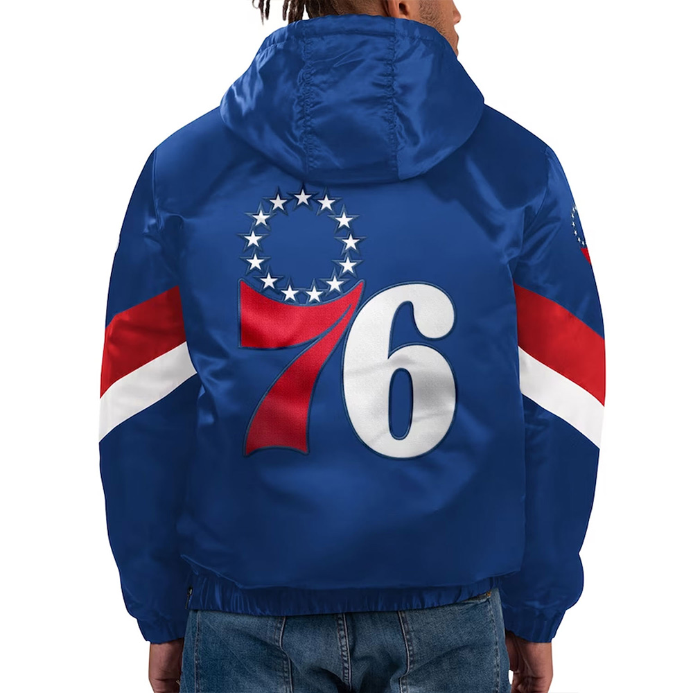 Force Play II Philadelphia 76ers Half-Zip Hooded Jacket - Image 2