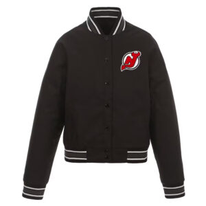New Jersey Devils Front Hit Poly Twill Black Jacket