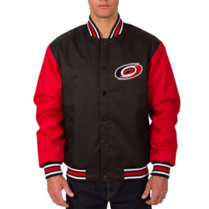 Carolina Hurricanes Black and Red Poly-Twill Jacket