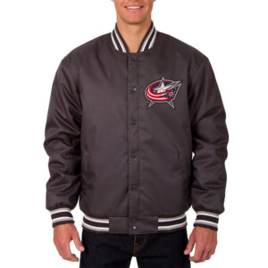 Columbus Blue Jackets Gray Poly Twill Jacket