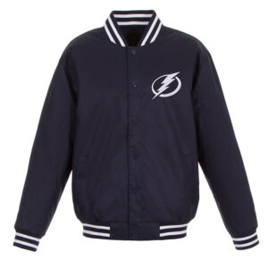 Navy Tampa Bay Lightning Front Hit Poly Twill Jacket