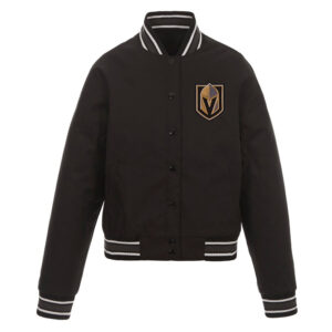 Vegas Golden Knights Front Hit Black Poly Twill Jacket
