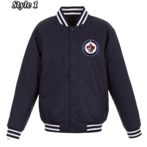 Navy Winnipeg Jets Front Hit Poly Twill Jacket