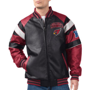 Arizona Cardinals G-III Faux Varsity Leather Jacket