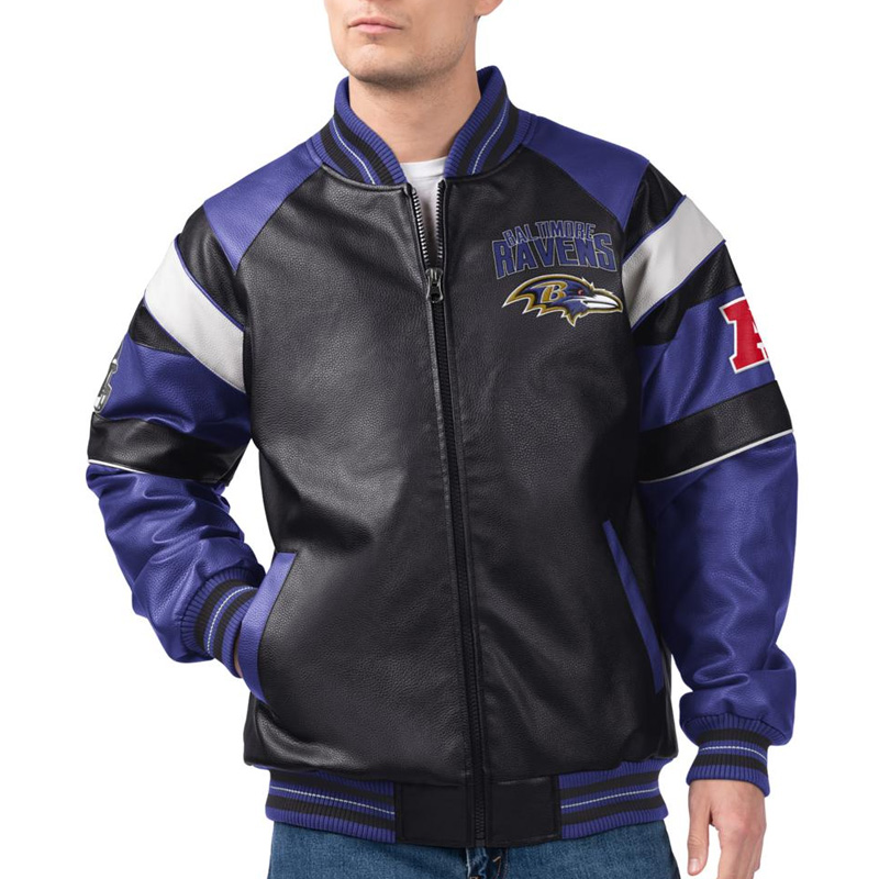 Baltimore Ravens G-III Faux Varsity Leather Jacket