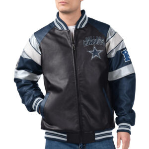 Dallas Cowboys G-III Faux Varsity Leather Jacket