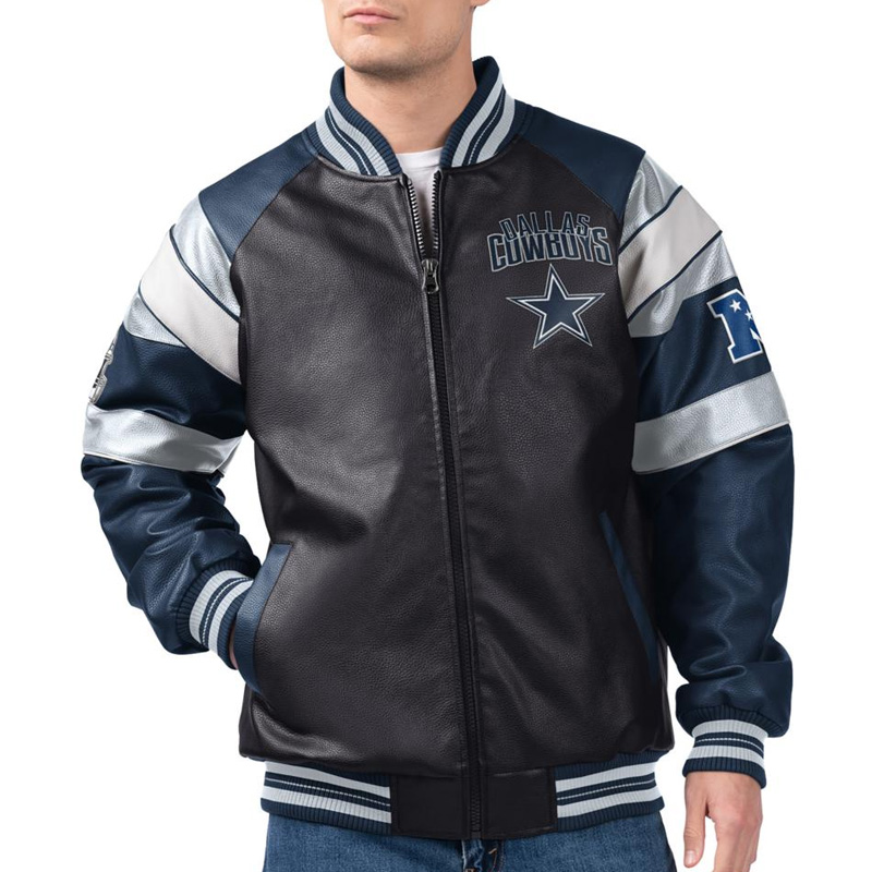Dallas Cowboys G-III Faux Varsity Leather Jacket