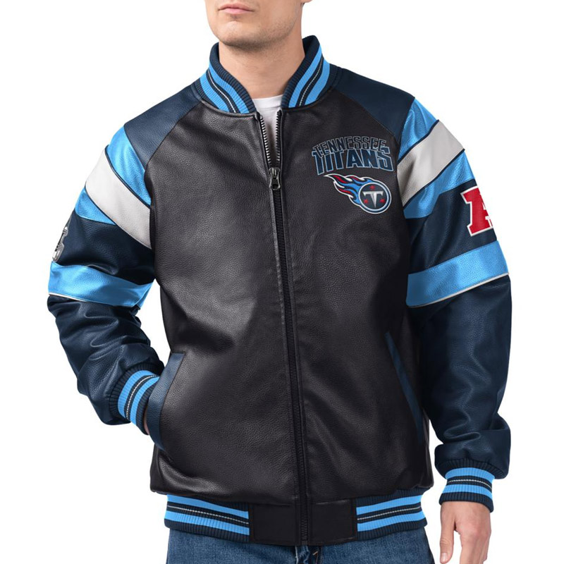 Tennessee Titans G-III Faux Varsity Leather Jacket