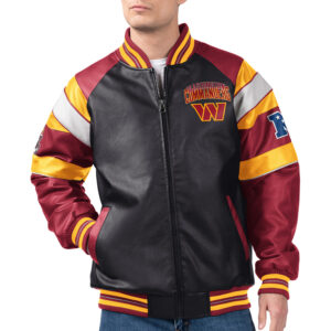 Washington Commanders G-III Faux Varsity Leather Jacket