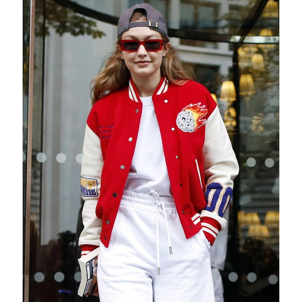 Gigi Hadid Meteor Shower Varsity Jacket - Image 6