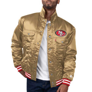 Gold San Francisco 49ers Silver Tab Trucker Jacket