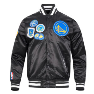 Golden State Warriors Diy Pick Stitch Classic Rib Satin Jacket