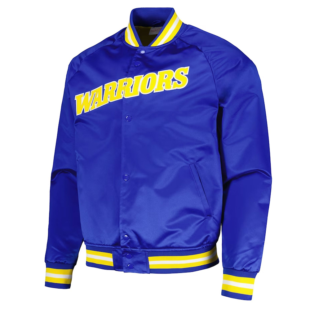 Golden State Warriors Throwback Wordmark Royal Jacket