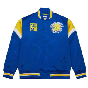 Golden State Warriors Heavyweight Royal Satin Jacket