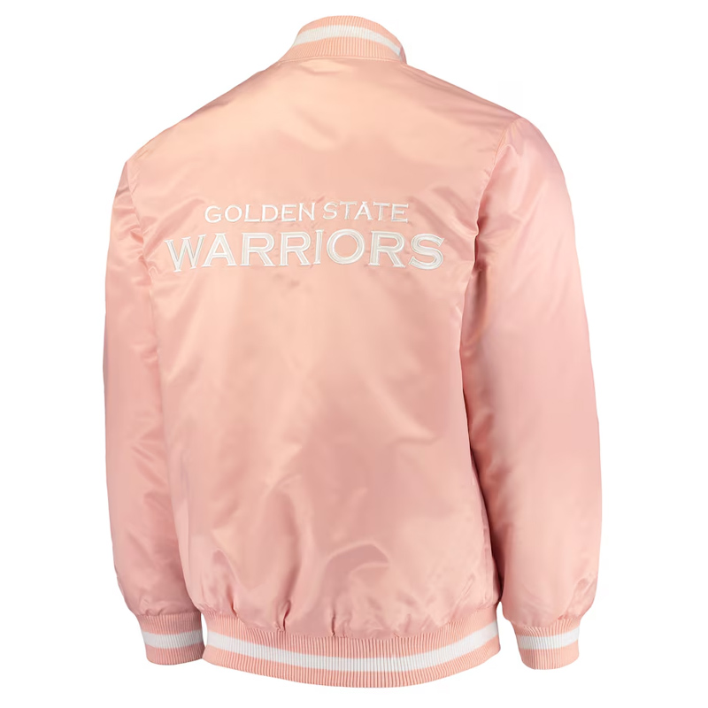 Golden State Warriors Pink Satin Jacket - Image 2