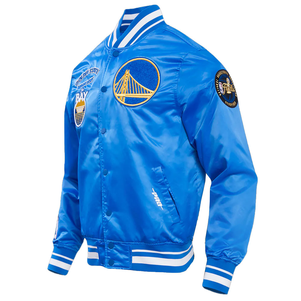 Golden State Warriors Retro Classic Rib Jacket - Image 7