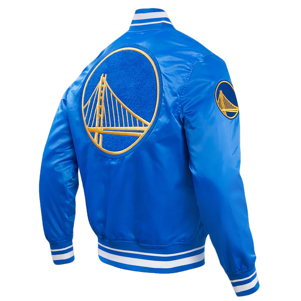 Golden State Warriors Retro Classic Rib Jacket - Image 5