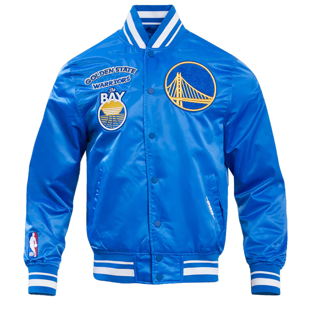 Golden State Warriors Retro Classic Rib Jacket - Image 2