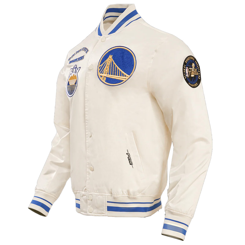 Golden State Warriors Retro Classic Rib Jacket - Image 8