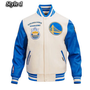 Retro Golden State Warriors Classic Rib Varsity Jacket