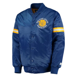 Royal Golden State Warriors Satin Jacket